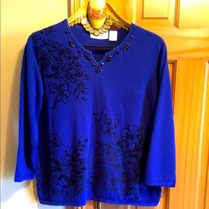 Beautiful like new, sweater with embellishments